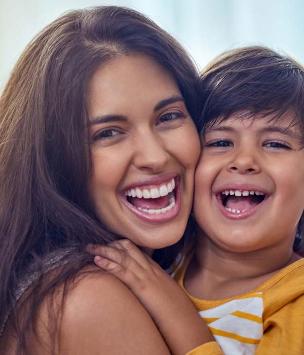 Mother & Son Smiling